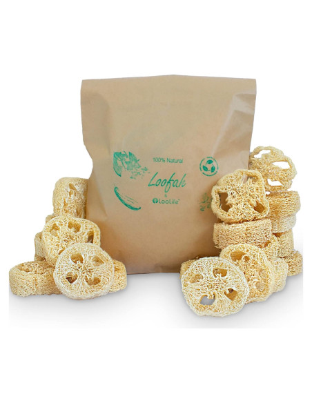 Rodajas de Lufa Natural para Jabón - 20 Piezas - Sostenible