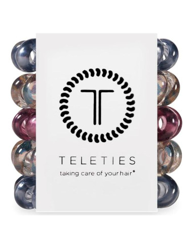 TELETIES Mini Espirales para Cabello Niños - Niebla Púrpura