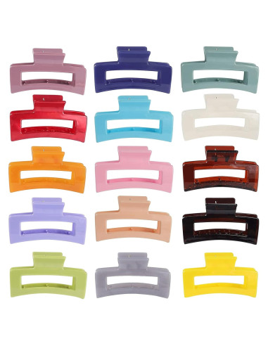 15 Clips de Garra Rectangulares CECIAOAIME Antideslizantes