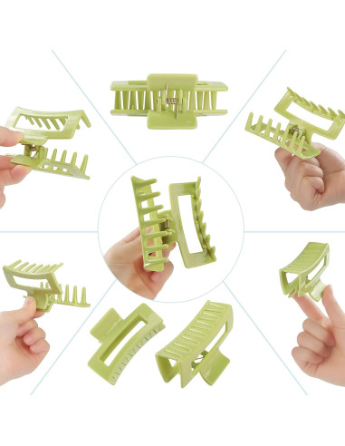 15 Clips de Garra Rectangulares CECIAOAIME Antideslizantes