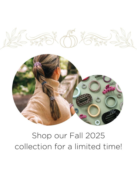 TELETIES Mini Espirales para Cabello Niños - Niebla Púrpura