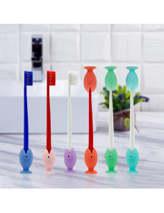 Soportes de Cepillo de Dientes Silicona DIYBravo 12 Pcs Pez 2