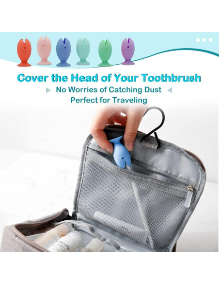 Soportes de Cepillo de Dientes Silicona DIYBravo 12 Pcs Pez