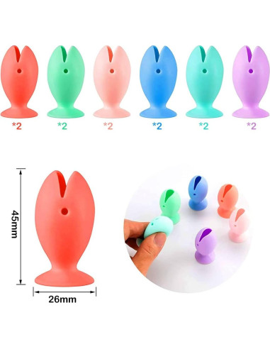 Soportes de Cepillo de Dientes Silicona DIYBravo 12 Pcs Pez