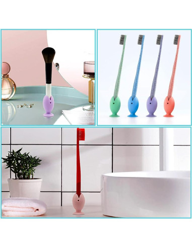 Soportes de Cepillo de Dientes Silicona DIYBravo 12 Pcs Pez