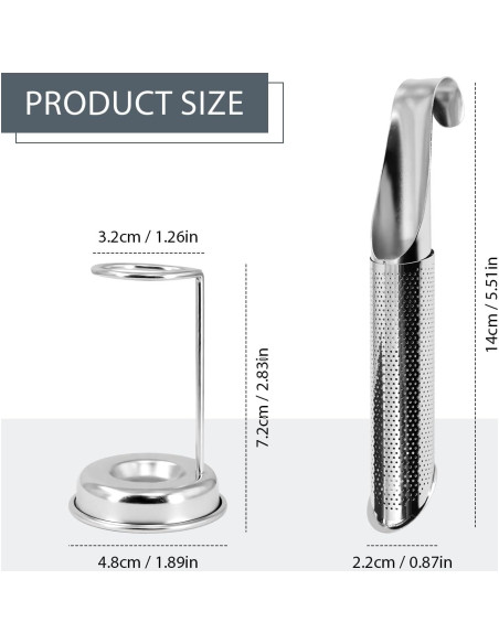 Juego de Infusores de Té de Acero Inoxidable Holyenten - 2 Piezas