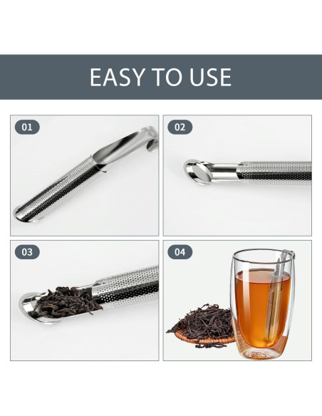 Juego de Infusores de Té de Acero Inoxidable Holyenten - 2 Piezas