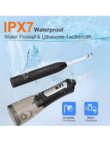 H2ofloss Combo Cepillo Eléctrico Sónico e Irrigador Oral 2 en 1