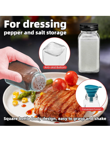 Set de 6 Tarros de Especias de Vidrio eispap 170g con Tapas