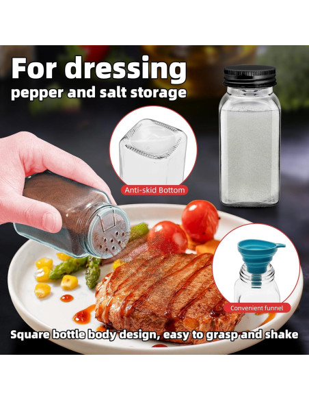 Set de 6 Tarros de Especias de Vidrio eispap 170g con Tapas