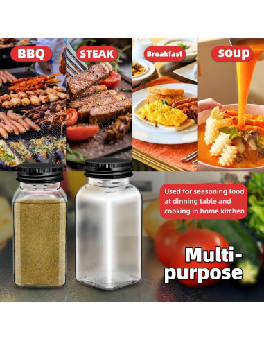 Set de 6 Tarros de Especias de Vidrio eispap 170g con Tapas