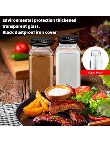 Set de 6 Tarros de Especias de Vidrio eispap 170g con Tapas