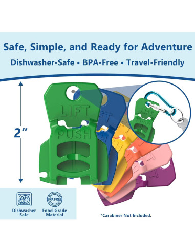 CanGuard 6-Pack Abridor de Latas Talulumix - Cubiertas Coloridas