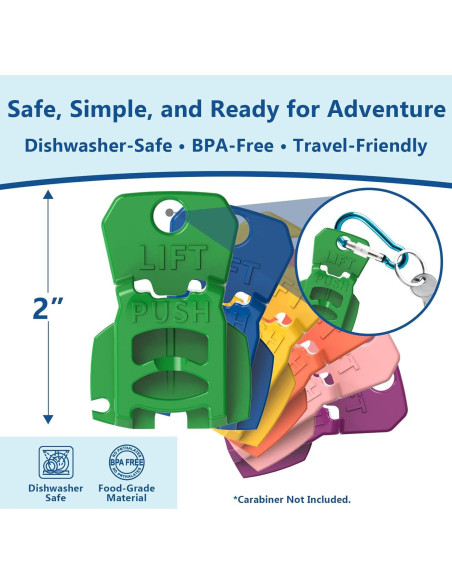 CanGuard 6-Pack Abridor de Latas Talulumix - Cubiertas Coloridas