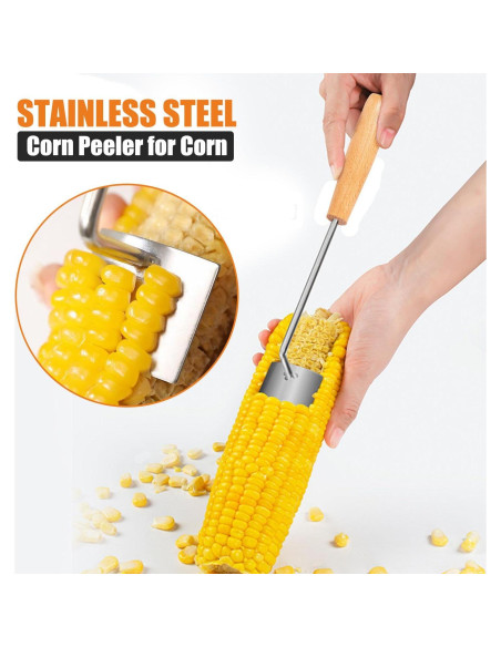 Pelador de Maíz Ralleyfun Acero Inoxidable 20.32x10.16cm