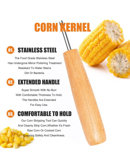 Pelador de Maíz Ralleyfun Acero Inoxidable 20.32x10.16cm