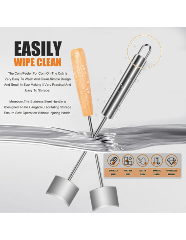 Pelador de Maíz Ralleyfun Acero Inoxidable 20.32x10.16cm