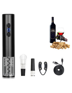 Abridor de Vino Eléctrico Hotool S7 con Accesorios 4 en 1