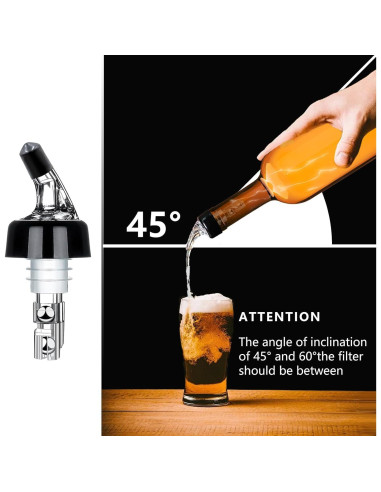 4 Vertedores de Licor Medidos 30 ml Mrichltm para Botellas