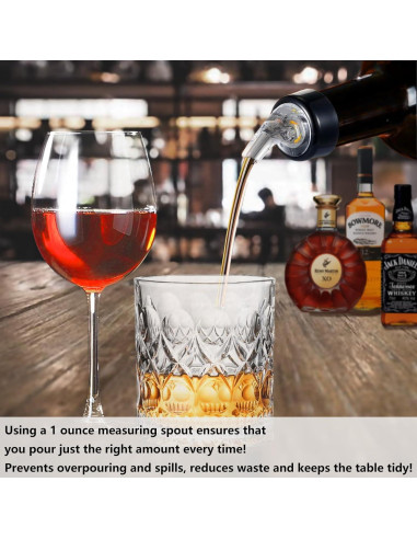 4 Vertedores de Licor Medidos 30 ml Mrichltm para Botellas