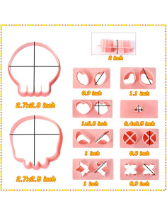 Juego de Cortadores de Galletas Calavera 30 en 1 Lutoku 2