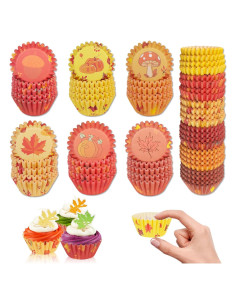 Forros de Cupcake Mini ZCCLINN - 600 Piezas Otoño