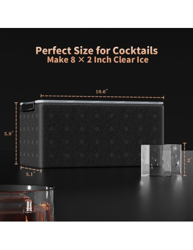 Bandeja de Hielo FDDBI para Whisky - 8 Cubos de 5.08 cm