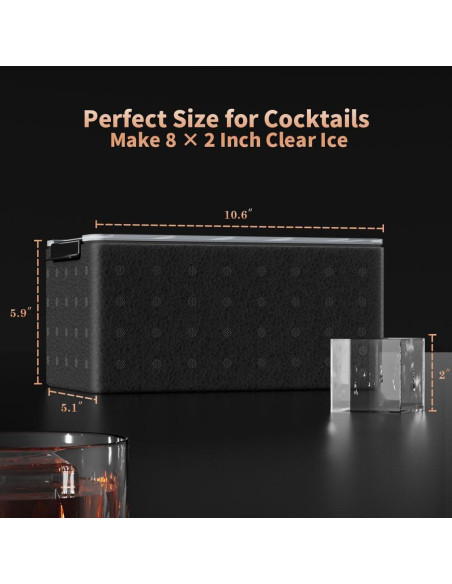 Bandeja de Hielo FDDBI para Whisky - 8 Cubos de 5.08 cm