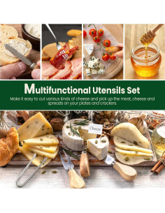 Juego de Accesorios para Charcutería Jutieuo 42 Piezas con Cuchillos 2