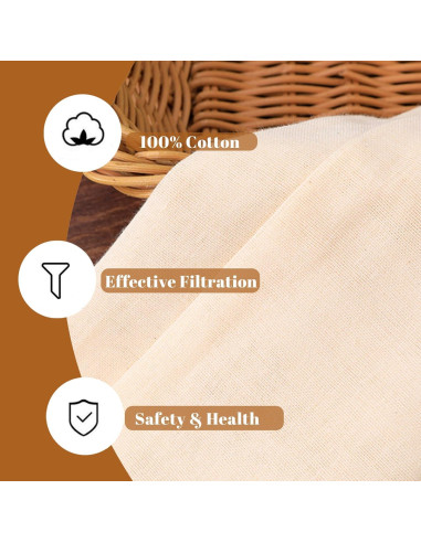 3 Paños de Queso Reutilizables Xohairp Grado 100 50x50cm