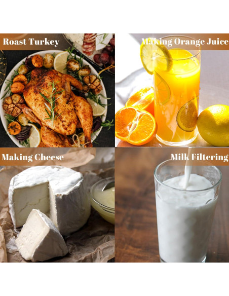 3 Paños de Queso Reutilizables Xohairp Grado 100 50x50cm