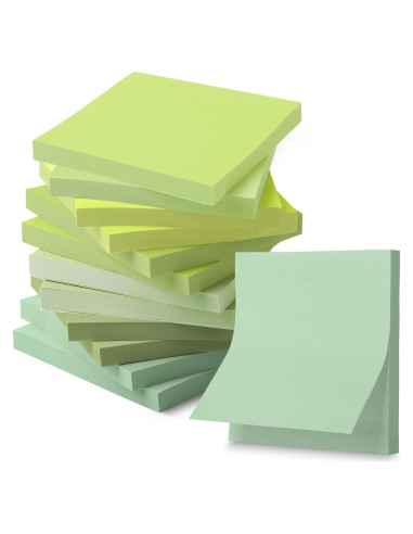 Notas Adhesivas Mr. Pen 3x3" Verde 12 Blocs 600 Hojas