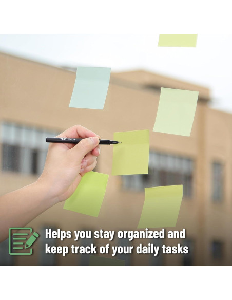 Notas Adhesivas Mr. Pen 3x3" Verde 12 Blocs 600 Hojas