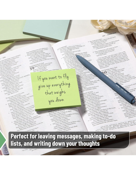 Notas Adhesivas Mr. Pen 3x3" Verde 12 Blocs 600 Hojas