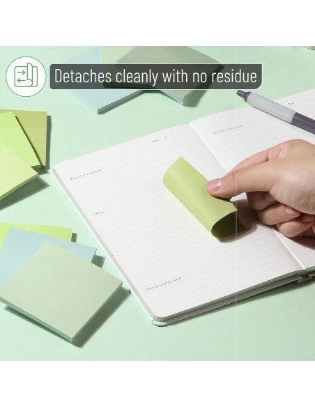 Notas Adhesivas Mr. Pen 3x3" Verde 12 Blocs 600 Hojas