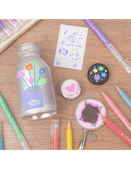 Bolígrafos de Gel Acrílico COLNK 24 Colores Ultra Fino 0.1mm