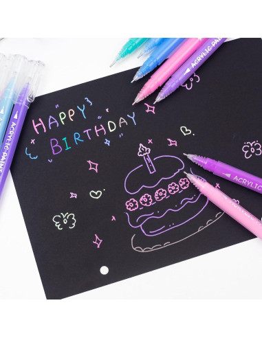 Bolígrafos de Gel Acrílico COLNK 24 Colores Ultra Fino 0.1mm