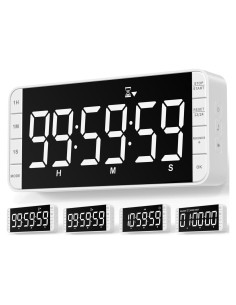 Temporizador de cocina MeesMeek 7.8" LED recargable blanco