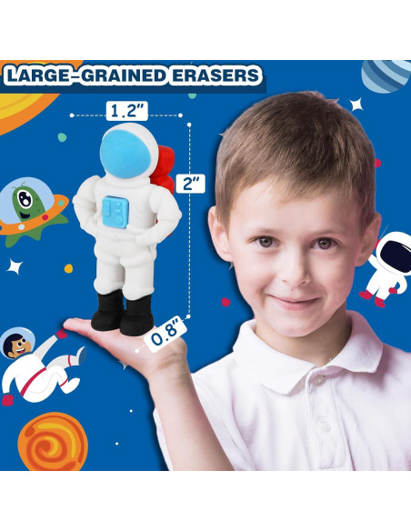 Juego de Borradores Halobios Espaciales para Niños - 16 Piezas