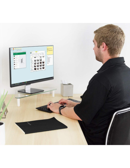 Soporte Elevador Ergonómico VIVO STAND-V000Q Vidrio Triangular