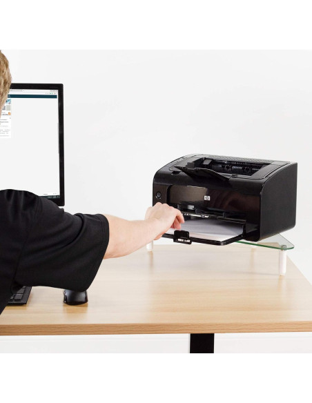 Soporte Elevador Ergonómico VIVO STAND-V000Q Vidrio Triangular