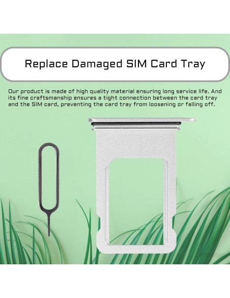 Bandeja de Tarjeta SIM Plateada para iPhone 8 Plus A1864 A1897 A1898