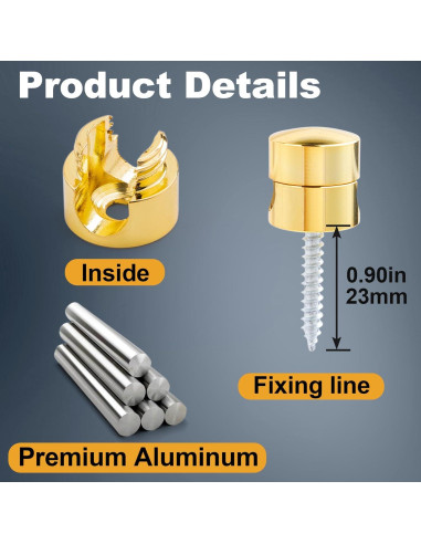 3 Soportes de Cable de Metal BEIQIYA Dorado para Escritorio