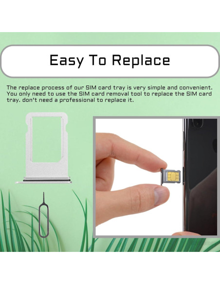 Bandeja de Tarjeta SIM Plateada para iPhone 8 Plus A1864 A1897 A1898