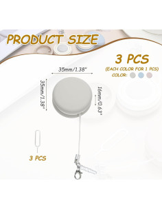 Juego de Limpiadores de Pantalla MECCANIXITY 3 Pcs Azul Caqui Rosa 2