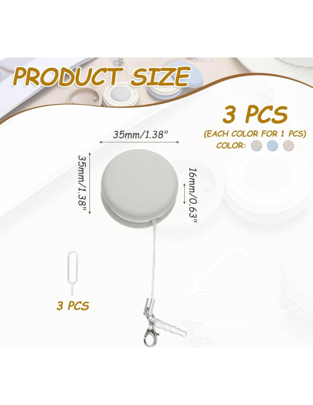 Juego de Limpiadores de Pantalla MECCANIXITY 3 Pcs Azul Caqui Rosa