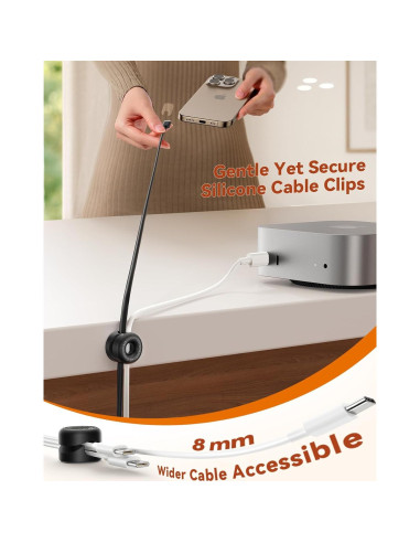 Organizador de Cables JOYROOM Clips de Silicona 8 Pack