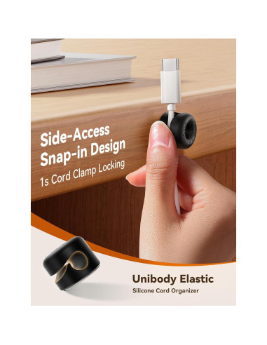 Organizador de Cables JOYROOM Clips de Silicona 8 Pack