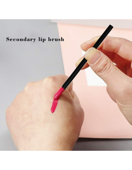 Pinceles de Labios Desechables Pimoys 200 Pcs 9cm Negro