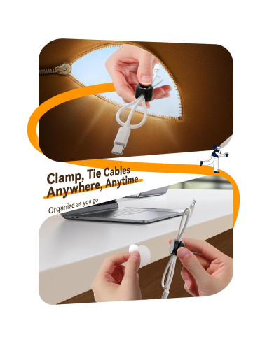 Organizador de Cables JOYROOM Clips de Silicona 8 Pack